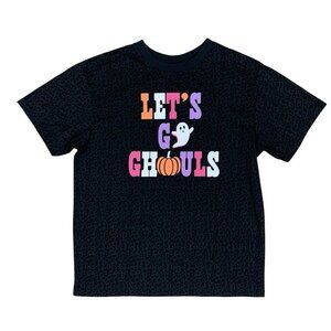 Good Times Great Adventures Lets Go Ghouls Graphic‎ Tee Black Leopard Print M